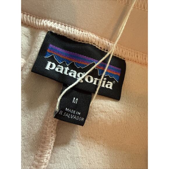 Patagonia Women Shearling Crops Relaxed Tapered Pants Cozy Fleece Lounge Pink M - Picture 3 of 9